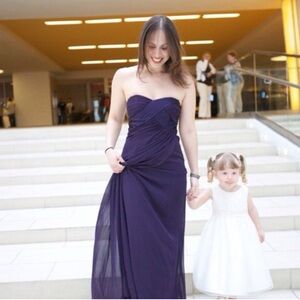 ABS Allen Schwartz Purple Strapless Dress / possible prom dress!